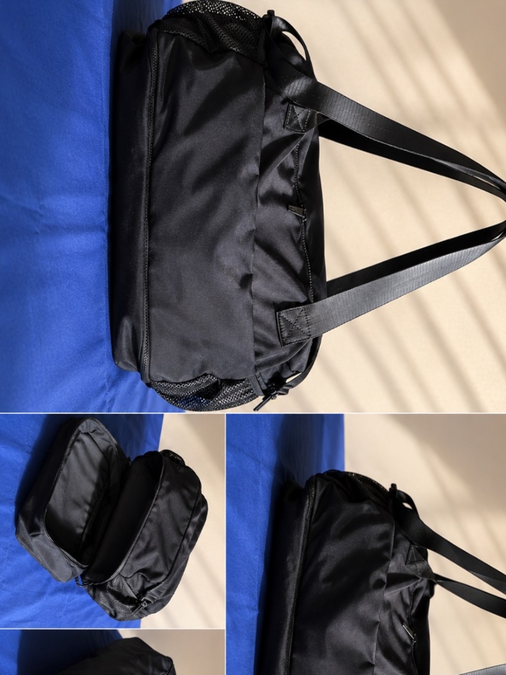 Fabletics Black Duffel Gym Bag